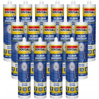 stavební silikon Sanitární silikon bílý Soudal 280ml tmel odolný proti plísním 15 ks