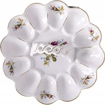 Talíř Talíř na 12 vajec s úchytem růže/zlato odelo OD8504