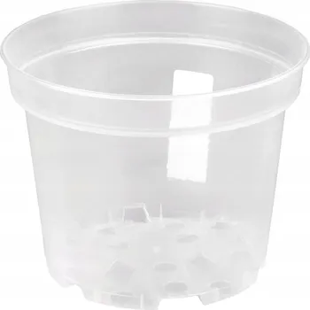 Květináč KVĚTINÁČ BEZBARVÝ PRŮHLEDNÝ NA ROSTLINY A KVĚTINY 15 cm