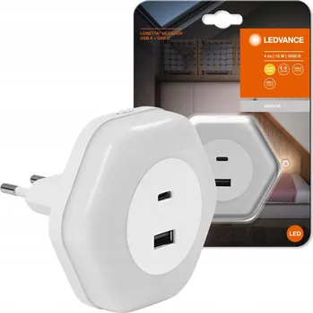 Lampička Noční Noční lampa lampička LEDVANCE LUNETTA HEXAGON, 5W, 5 lm