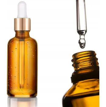 Láhev Lahvička s pipetou Purocosmetics skleněná hnědá 50 ml zlatá