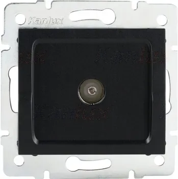 Elektrická zásuvka Anténní zásuvka nástěnná Kanlux černá