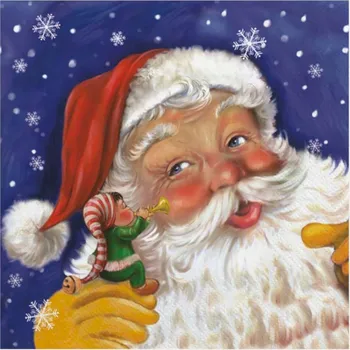 Papírový ubrousek Ubrousky "Santa Claus a elf", Maki, 33 cm, 20 ks