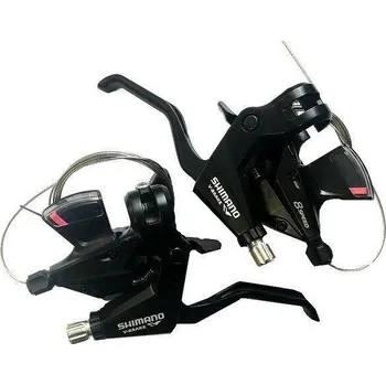 Brzdová páka SHIMANO Sada páky páky řazení a brzdy (pro rovná řídítka) Shimano ST-M310-8R2 ČERNÁ