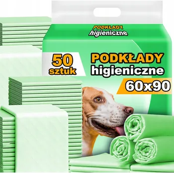 Kosmetika pro psa PODLOŽKY PRO PSY HYGIENICKÉ ABSORPČNÍ PRO VÝCVIK ČISTOTNOSTI 50 KUSŮ 60X90 CM