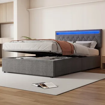 Postel Jednolůžková dřevěná postel Arhatreya 140x200 cm šedá