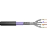 DIGITUS Kabel pro venkovní instalaci CAT 7 S-FTP, 1200 MHz PE, vnitřní Eca (LSZH-1), AWG 23/1, kroužek 100 m, simplex, barva čer
