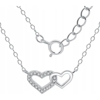 Náhrdelník STŘÍBRNÝ DÁMSKÝ NÁHRDELNÍK CELEBRITKA SRDÍČKA