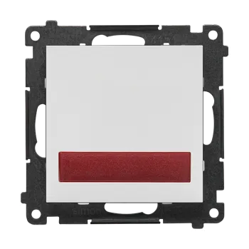 LED osvětlení signalizační, 230 V, červené světlo, Simon 55 TESS2.01/114, šedá světlá