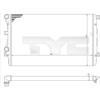 Chladič motoru Chladič, chlazení motoru TYC 737-0017-R