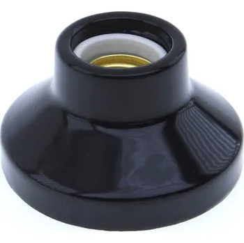 Nástěnné svítidlo Přisazené porcelánové svítidlo E27 – rovné, černé