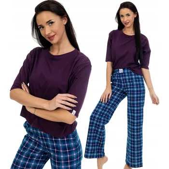 Dámské noční prádlo Dámské bavlna pyžamo Kuba modré, velikost S