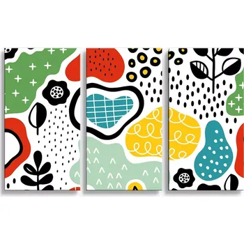 Obraz Sablio Obraz - 3-dílný Dětské malování - 120x80 cm