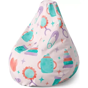Sedací pytel Sablio Sedací vak Pear Chrastítko a čepičky - 70 x 95 x 15 cm