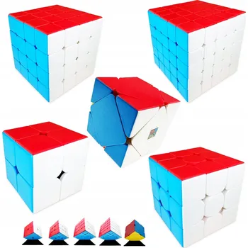 ostatní stavebnice SADA KOSTEK 2x2 + 3x3 + 4x4 + 5x5 + Skewb ORIGINÁLNÍ RYCHLÉ KOSTKY