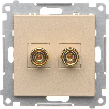 Elektrická zásuvka Zásuvka reproduktorová 1 násobná, Simon 55 TGL.01/144, champagne metalizovaná