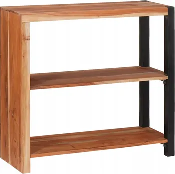 Knihovna Police na knihy, hnědá, černá, 80 x 30 x 75 cm