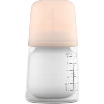 Láhev Suavinex Zero Zero 180 ml s regulovatelným průtokem, 0m+, silikonová