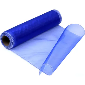 Organza šíře 21 cm, střední, 40 modrá kobaltová