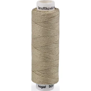 Nit Nitě lněné knoflíkové 50 m, malé, 712 béžová písková