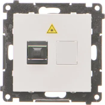 Elektrická zásuvka Zásuvka optická 1 násobná SC/APC, Simon 55 TGS1.01/114, šedá světlá