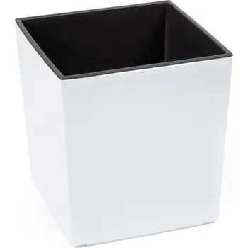 Květináč Lamela Yucca čtvercový Květináč bílý 19x19 cm
