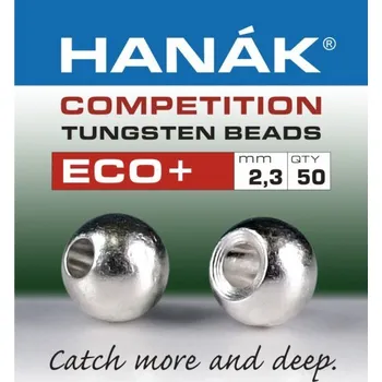 Tungstenové kuličky Hanák Competition ECO+ Stříbrná 3,8 mm, 50 ks