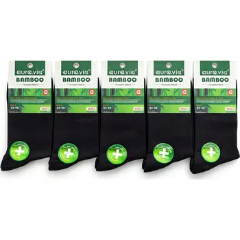 Pánské ponožky Aura Via Bambusové Ponožky, hladké, černé, velikost 39-42