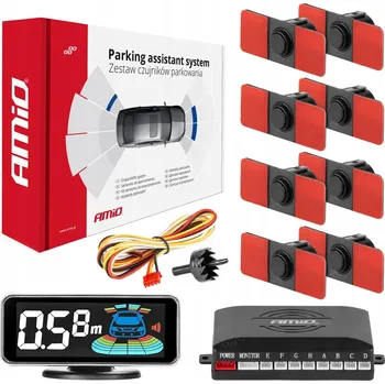 Povinná bezpečnostní výbava AMiO PARKOVACÍ SENZORY PRO VNITŘNÍ COUVÁNÍ 8ks
