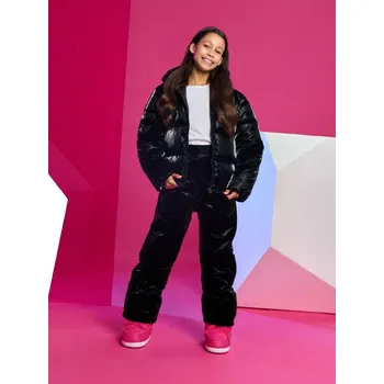 Dívčí bunda Sinsay - Zateplená bunda s kapucí - černá - 527EZ-99X - 527EZ-99X-158