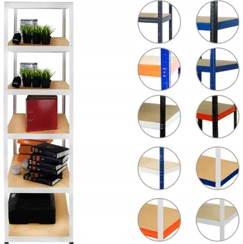 Dílenský regál Kovový skladový regál Wamar 213 x 60 x 60 cm, nosnost až 175 kg na polici