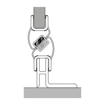 Stavební profil Nástěnný profil s magnetickým těsněním, 200 cm, gun metal brushed, pro Annea V.ANE.26