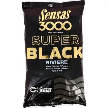 Návnadová surovina Sensas Krmítková směs 3000 Super Black River 1kg