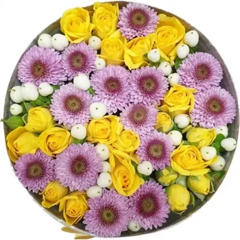 Dárková krabička Krabička květin SANDRA červená 18x8cm