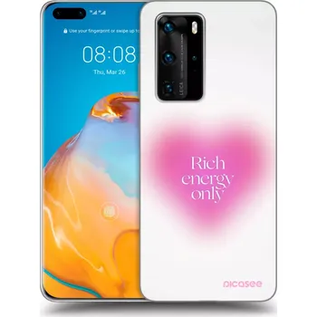 Pouzdro na mobilní telefon Picasee silikonový průhledný obal pro Huawei P40 Pro - Rich Energy