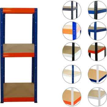 Dílenský regál Kovový regál skladový garážový HELIOS HNO 90x45x45 3 police