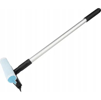 Vysavač na okno Čistič oken, zrcadel a skel se stěrkou na vodu, teleskopická hliníková tyč 100 cm