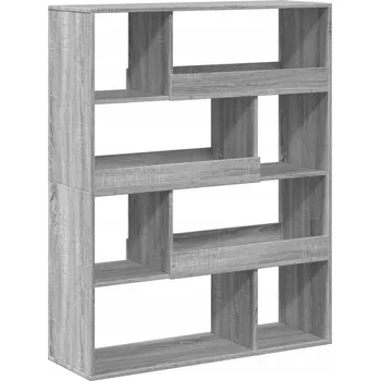 Knihovna Regál, šedý dub sonoma, 100x33x125,5 cm