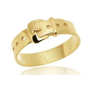 Prsten Dámský stříbrný pozlacený prsten opasek STRP0633F