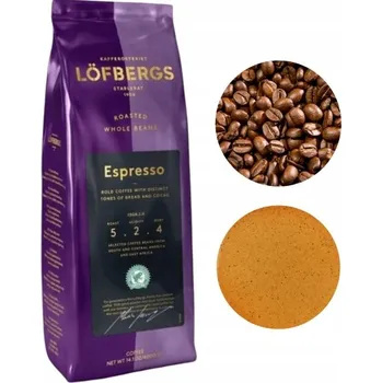 Arabica Káva Löfbergs LOFBERGS Espresso 400 g zrnková 400 g