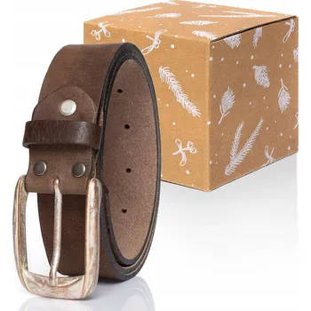 Opasek Pánský klasický kožený hnědý pásek Mustang BELT 105