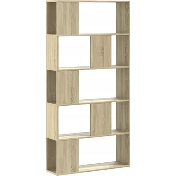 Knihovna 5-patrový regál na knihy, dub sonoma, 80,5x23,5x162,5 cm