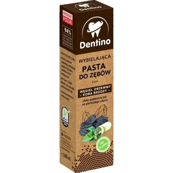 zubní pasta Dentino bělící zubní pasta s dřevěným uhlím a březovou kůrou 100 ml
