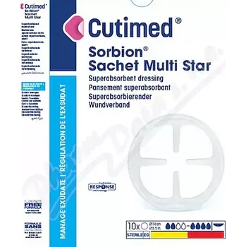 Krytí na ránu Cutimed Sorbion MultiStar superab.kr.pr.14cm 10ks