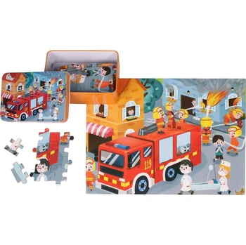 Puzzle Merco Puzzle Hasící Vůz 100 dílků, multipack 2 balení