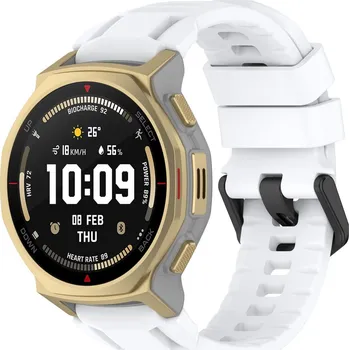 Příslušenství k chytrým hodinkám eses Silikonový řemínek pro Xiaomi Amazfit T-Rex 3 Pro 44mm - Bílý