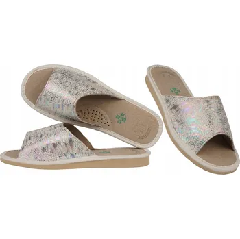 Dámské pantofle Dámské kožené pantofle Domácí Pantofle Pohodlné Bamboše s otevřenou špičkou 40