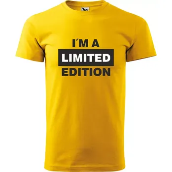 Sablio Tričko s potiskem I´m a limited edition - žluté 5XL