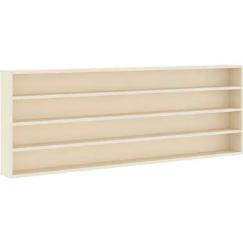 police vidaXL Nástěnný vitrínový box s policí Béžová 100 x 8,5 x 36 cm