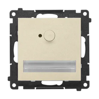 Nástěnné svítidlo LED osvětlení s pohybovým sensorem, 230 V / 1,4 W, barva světla studená, Simon 55 TOSC5K.01/144, champagne metalizovaná